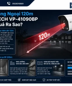 Camera IP VANTECH VP-41090BP: 4MP, Hồng Ngoại 120m, True WDR 130dB