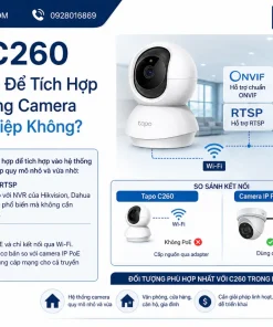 Camera IP 360° TP-Link Tapo C260: 4K 8MP, AI, Đàm Thoại 2 Chiều
