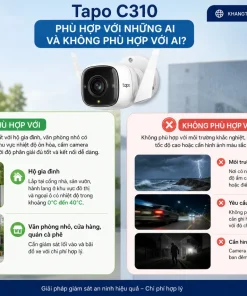 Camera TP-Link Tapo C310: 2K 3MP, Đêm 30m, IP66 Ngoài Trời