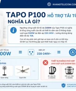 Ổ Cắm Thông Minh Tapo P100: 2300W, App, Hẹn Giờ, Alexa, 2.4GHz