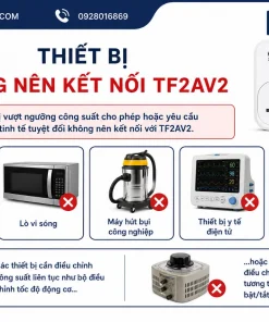 Ổ Cắm Điều Khiển Từ Xa RF TPE TF2AV2: 433MHz, 2000W, Hẹn Giờ, ABS
