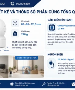 Camera EZVIZ H7c Dual 2K+: Xoay 360°, 2 Ống Kính, AI Phát Hiện Người