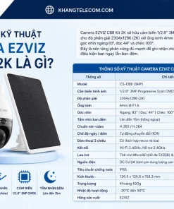 Camera EZVIZ CB8 Kit 2K: Pin 10400mAh, Xoay 360°, Đêm Màu