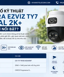 Camera EZVIZ TY7 Dual 2K+: Ống Kính Kép, Theo Dõi Người, Toàn Cảnh