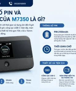 Bộ Phát Wifi Di Động 4G LTE TP-Link M7350: 150Mbps, 10 Thiết Bị