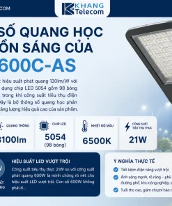 Đèn Năng Lượng Mặt Trời 600W GONEO GN-A600C-AS: IP65, Pin 30Ah