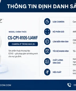 Camera EZVIZ CP1 Pro 2K+: Zoom 4X, Quay Quét 360°, Gọi Một Chạm