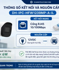 Camera Dahua DH-IPC-HFW1239MP-A-IL: 2MP, Smart Dual Light, IP67
