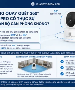 Camera EZVIZ CP1 Pro 2K+: Zoom 4X, Quay Quét 360°, Gọi Một Chạm