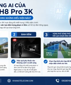 Camera EZVIZ H8 Pro 3K: Xoay 340°, AI Người/Xe, Đêm 30m