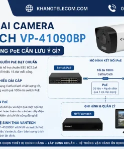 Camera IP VANTECH VP-41090BP: 4MP, Hồng Ngoại 120m, True WDR 130dB