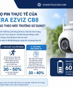 Camera EZVIZ CB8 Kit 2K: Pin 10400mAh, Xoay 360°, Đêm Màu