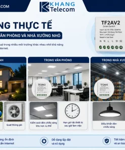 Ổ Cắm Điều Khiển Từ Xa RF TPE TF2AV2: 433MHz, 2000W, Hẹn Giờ, ABS