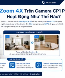 Camera EZVIZ CP1 Pro 2K+: Zoom 4X, Quay Quét 360°, Gọi Một Chạm