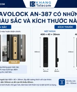 Avolock AN-387 có những màu sắc và kích thước nào?