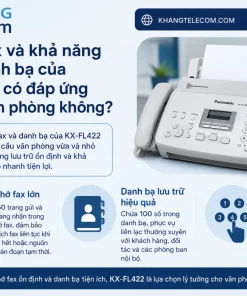 Bộ nhớ fax và khả năng lưu trữ danh bạ của KX-FL422 có đáp ứng nhu cầu văn phòng không?