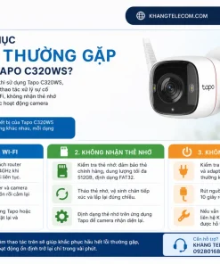 Cách khắc phục các lỗi thường gặp khi sử dụng Tapo C320WS?