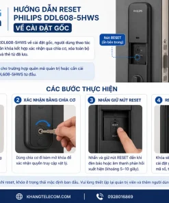 Cách reset khóa Philips DDL608-5HWS về cài đặt gốc như thế nào?