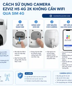 Cách sử dụng Camera EZVIZ H5 4G 2K không cần WiFi qua sim 4G như thế nào?