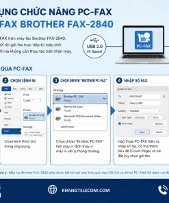 Cách sử dụng chức năng PC-FAX trên máy fax Brother FAX-2840 như thế nào?
