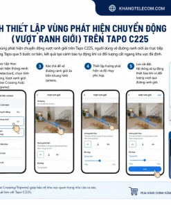 Cách thiết lập vùng phát hiện chuyển động (vượt ranh giới) trên Tapo C225 như thế nào?