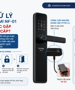 Cách xử lý khi khóa Kaimi NF-01 hết pin hoặc gặp sự cố khẩn cấp?