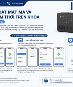 cài đặt mật mã và mật mã tạm thời trên khóa