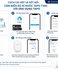 cài đặt và kết nối cảm biến rò rỉ nước Tapo T300 với ứng dụng Tapo