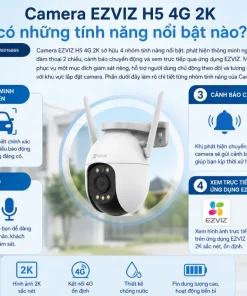 Camera EZVIZ H5 4G 2K có những tính năng nổi bật nào?