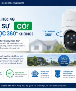 Camera EZVIZ H8c 4G có thực sự quay được 360 độ không?