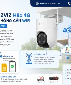 Camera EZVIZ H8c 4G kết nối 4G không cần wifi hoạt động thế nào?
