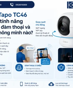 Camera Tapo TC46 có những tính năng quay quét, đàm thoại và cảnh báo thông minh nào