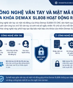 Công nghệ vân tay và mật mã động của khóa Demax SL808 hoạt động ra sao?