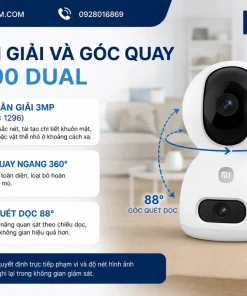 Độ phân giải và góc quay của C300 Dual đạt mức nào?