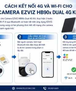 kết nối 4G và Wi-Fi cho Camera EZVIZ HB90x Dual 4G Kit