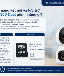 Khả năng kết nối và lưu trữ của C300 Dual gồm những gì?