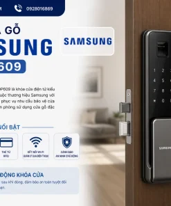 Khóa cửa gỗ Samsung SHP-DP609