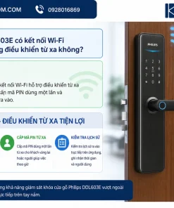 Khóa DDL603E có kết nối Wi-Fi và tính năng điều khiển từ xa