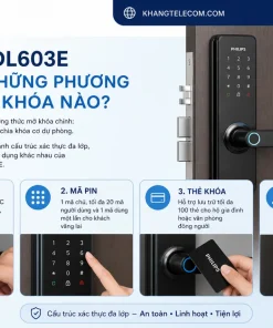 Khóa DDL603E hỗ trợ những phương thức mở khóa nào