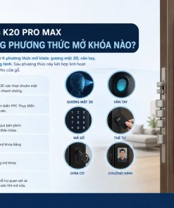 Khóa Kaadas K20 Pro Max hỗ trợ những phương thức mở khóa nào?