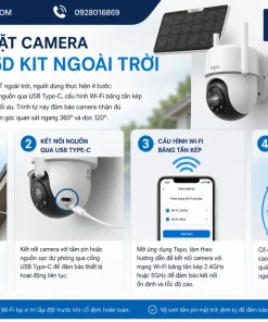 lắp đặt Camera Tapo C645D KIT ngoài trời