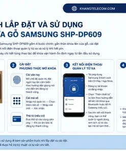 lắp đặt và sử dụng Khóa cửa gỗ Samsung SHP-DP609