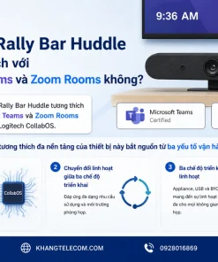 Logitech Rally Bar Huddle có tương thích với Microsoft Teams và Zoom Rooms