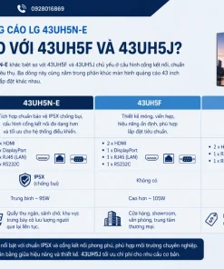 Màn hình quảng cáo LG 43UH5N-E khác gì so với 43UH5F và 43UH5J
