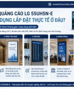 Màn hình quảng cáo LG 55UH5N-E được ứng dụng lắp đặt thực tế ở đâu