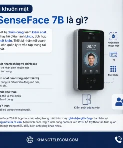 Máy chấm công khuôn mặt ZKTeco SenseFace 7B