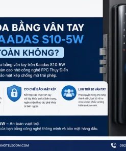 Mở khóa bằng vân tay trên Kaadas S10-5W có an toàn không?