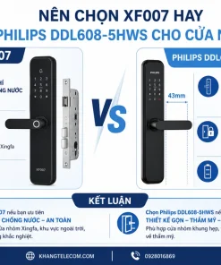 Nên chọn XF007 hay Philips DDL608-5HWS cho cửa nhôm?