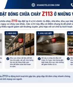 Nên lắp đặt bóng chữa cháy Z113 ở những vị trí nào