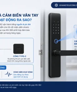 Nguồn điện và cảm biến vân tay của AN-382 hoạt động ra sao?